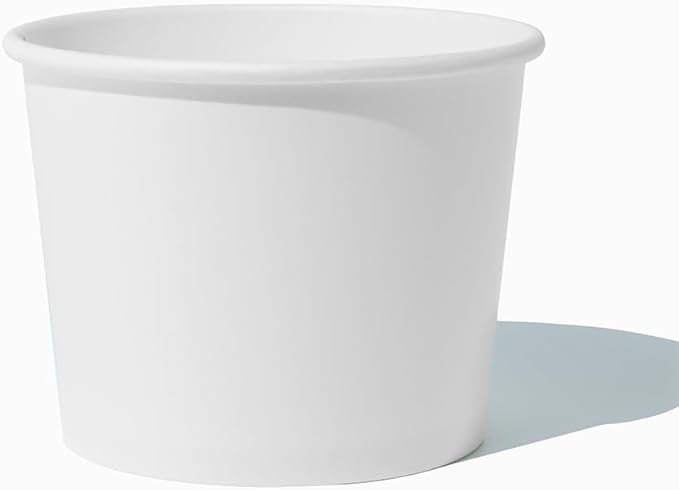 UNIQ 1000-Count 12 oz Disposable Ice Cream Bowls White Color | Paper Cups for Hot or Cold Foods, Multiple Colors | Ice Cream Bar Supplies Frozen Dessert Supplies
