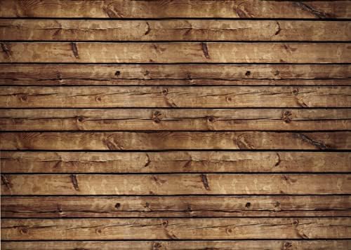 12x8ft Rustic Wood Backdrops for Photography Vintage Brown Worn Wooden Board Photography Background Baby Shower Birthday Wedding Backdrop Portrait Wallpaper Vinyl Photo Studio Props Large Size