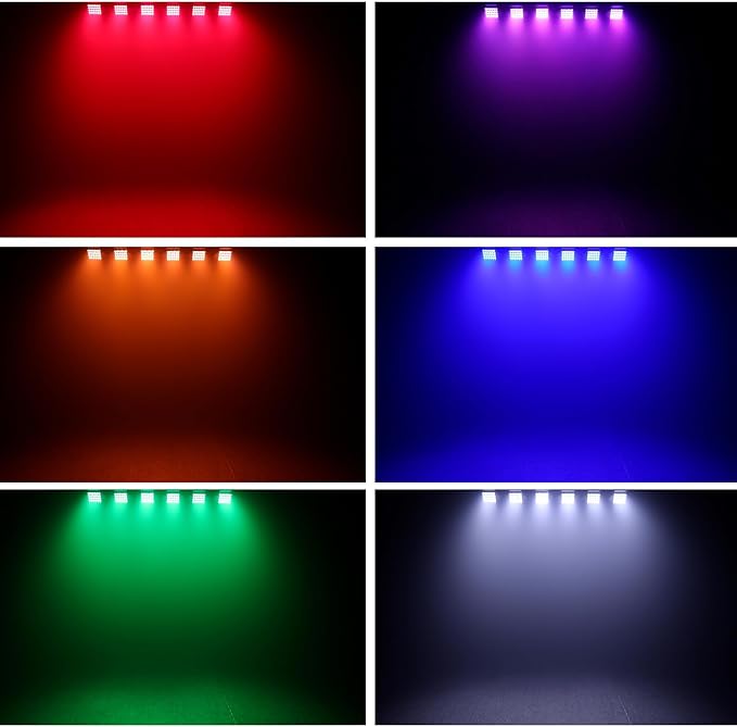 Par Light 300W LED Stage Lights IP65 Waterproof Outdoor RGBWAUV 6in1 Uplights DMX512 Strobe Wash Light Sound Activated for Outdoor Show Christmas Party Wedding