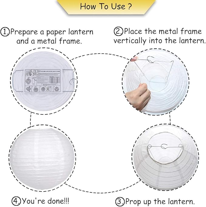 Paper Lanterns Decorative, Round Hanging Paper Lanterns Decorations for Wedding Engagement Baby Showers Birthday Party Supplies Pink/Gold/Ivory 15pcs