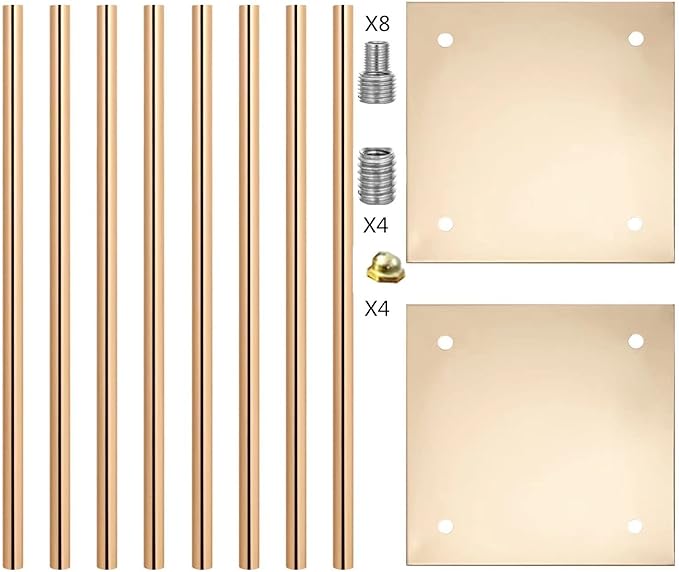 Set of 2 Wedding Centerpieces Geometric High Gold Vases - 31.5" Artificial Flower Display Stand for Wedding Christmas Carnival Party Dinner Event Hotel Home Decor Arrangement