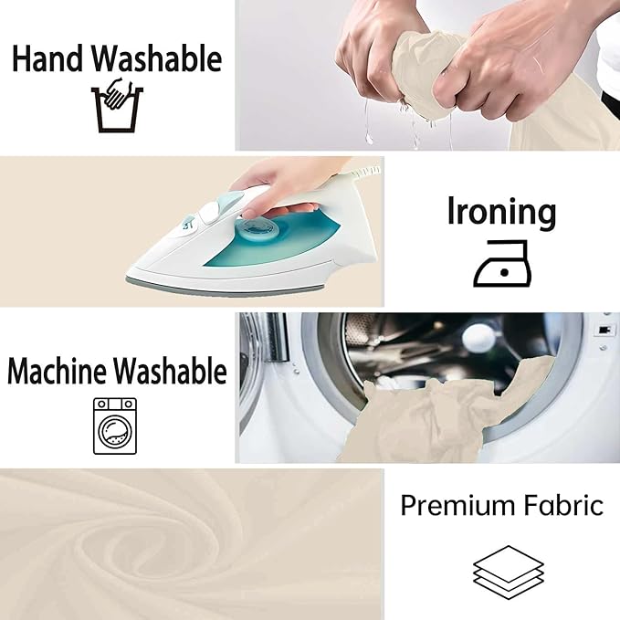 Cream Photography Backdrop for Photoshoot, Photo Backdrop Curtain, Perfect Cream Backdrops for Party Portrait Photoshoots Video Studio 8FTx10FT