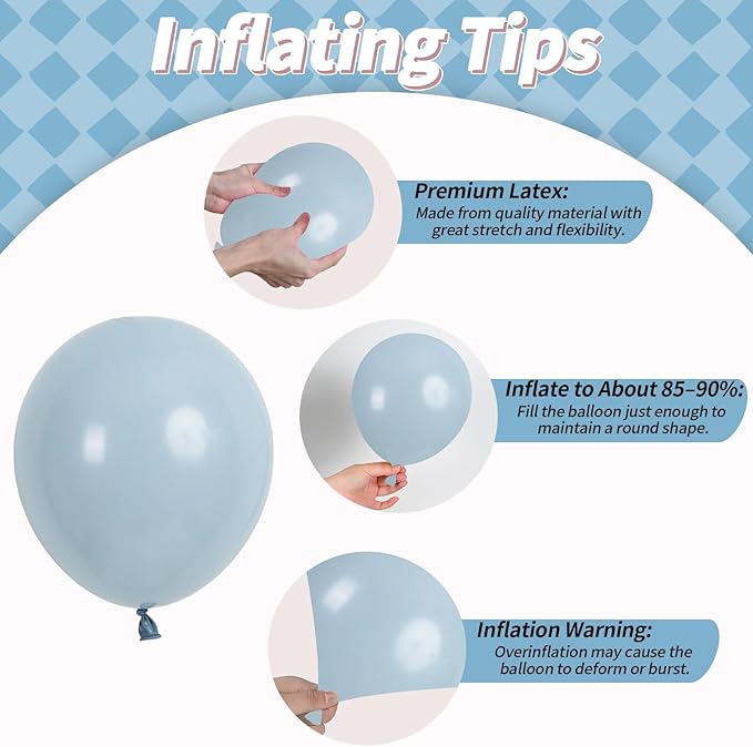 Pink and Blue Snowflake Balloons, 12 Inch Winter Wonderland Dusty Pink Light Pastel Slate Blue White Latex Balloons for Baby Its Cold Outside Baby Shower Gender Reveal Christmas Birthday Party Decor