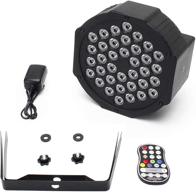 Rechargeable Par Can Lights U`King Wireless LED Uplights Battery Powered Uplighting RGB 36W Stage Lighting for Events DJ Disco Wedding Party - 4 Pack