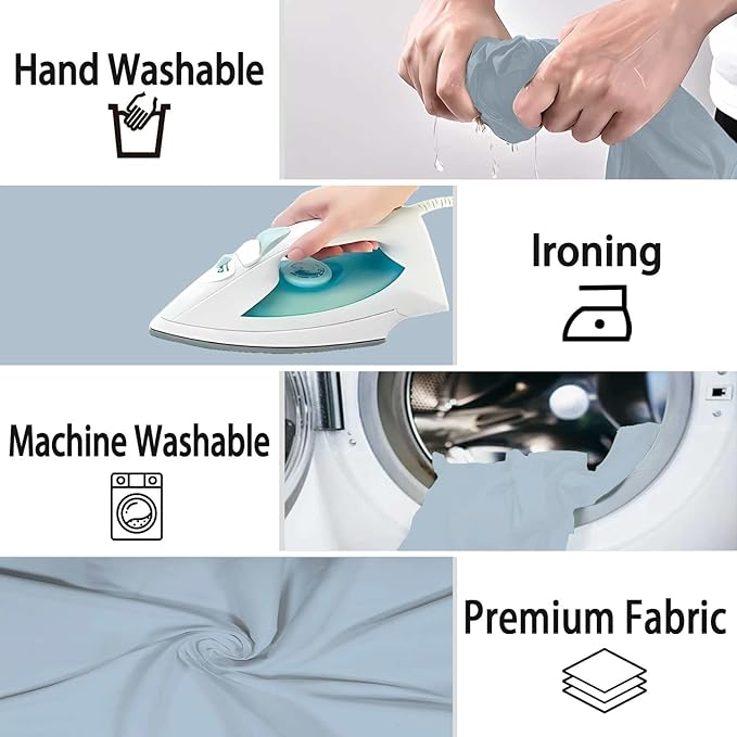 Dusty Blue Photography Backdrop for Photoshoot, Photo Backdrop Curtain, Perfect Blue Aura Backdrops for Party Portrait Photoshoots Video Studio 8FTx10FT