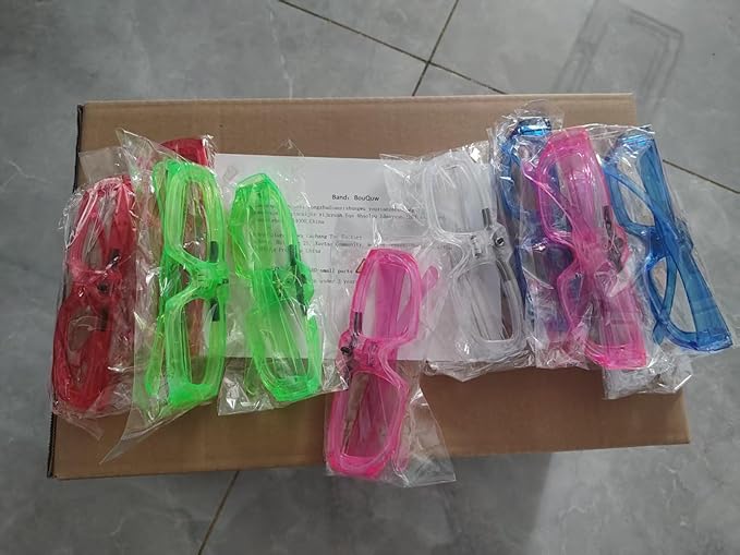 25 Packs LED Glasses Mardi Gras Party Supplies ,5 Neon Colors,3 Light Modes Light up Glow Sticks Glasses Toys Party Supplies for kids Adults Fit Halloween Christmas New Year Eve Graduations