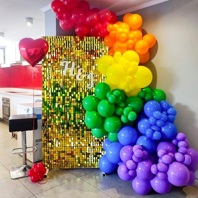 PartyWoo Red Yellow Blue Balloons 100 pcs 12 Inch Pack of Red Yellow and Blue Latex Balloons for Baby Shower Graduaion Gender Reveal Retirement Birthday Engagement Bachelorette Party Decorations