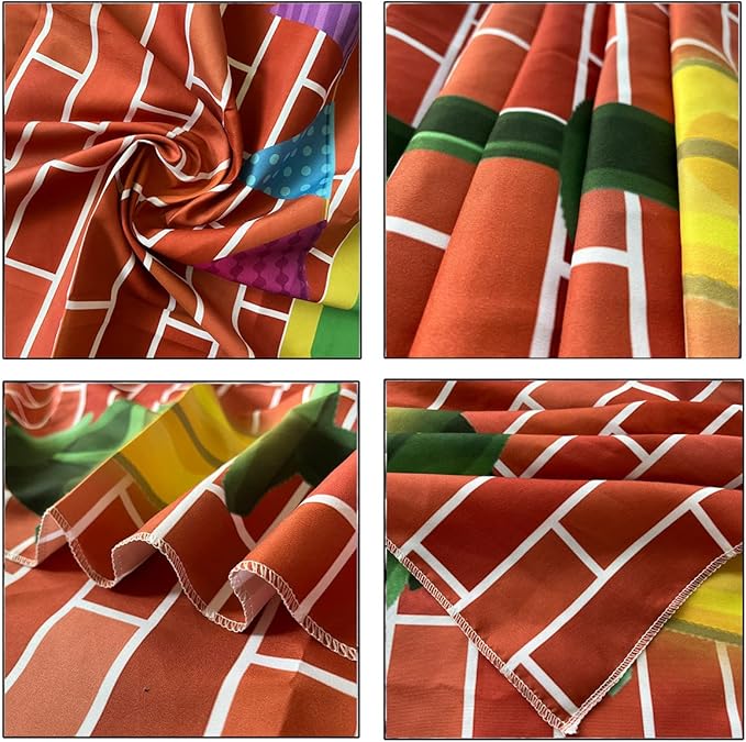 7x5ft Red Brick Wall Street Backdrop Cartoon Photography Backdrops Happy Birthday Party Background Party Decors Decorations Baby Shower Table Banner Background