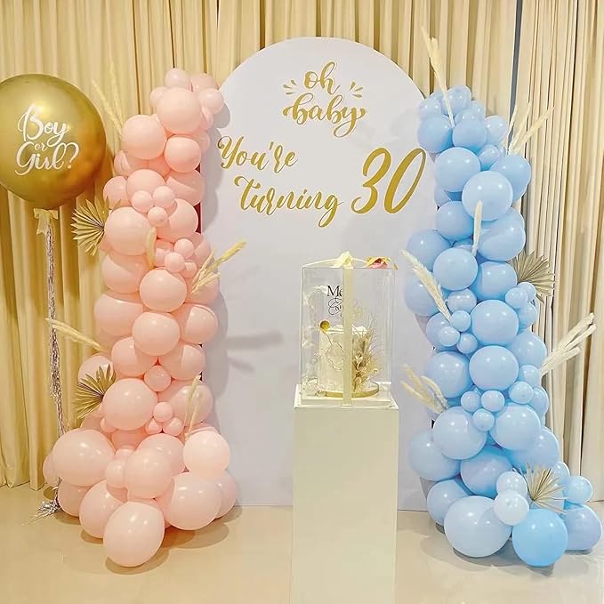 Blue Balloons 50 pcs 12 Inch Pastel Blue Latex Balloons for Wedding Bridal Engagement Baby Shower Gender Reveal Easter Anniversary Birthday Christmas Party Decorations