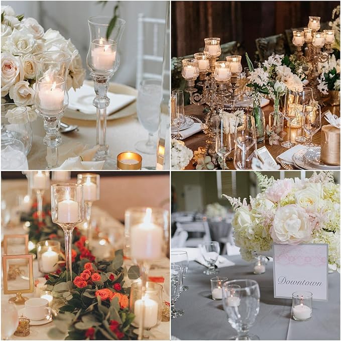 72-Piece Premium White Pillar Candle Set – 10-Hour Burn Time – Perfect for Weddings, Churches, Home Decor & Special Events