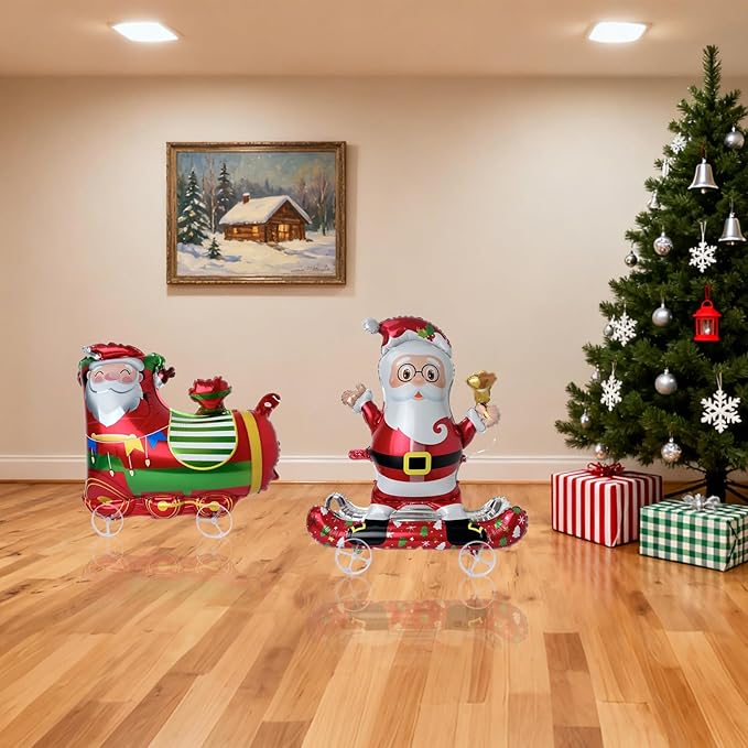 Walking Christmas Balloons, Self-Standing Foil Balloons for Christmas Party Decorations, New Year, Birthday Party Supplies (Walking4)