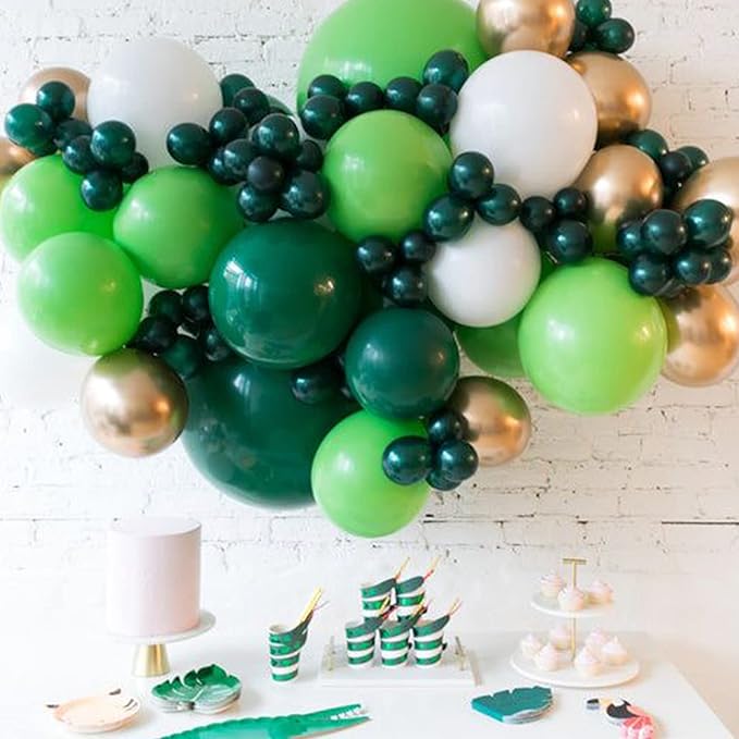 PartyWoo Green Balloons 4 pcs 36 Inch Extra Large Big Jumbo Giant Matte Kelly Green Latex Balloons for Wedding Baby Shower St Patrick's Day Birthday Graduation Jungle Party Decorations Green-Y24