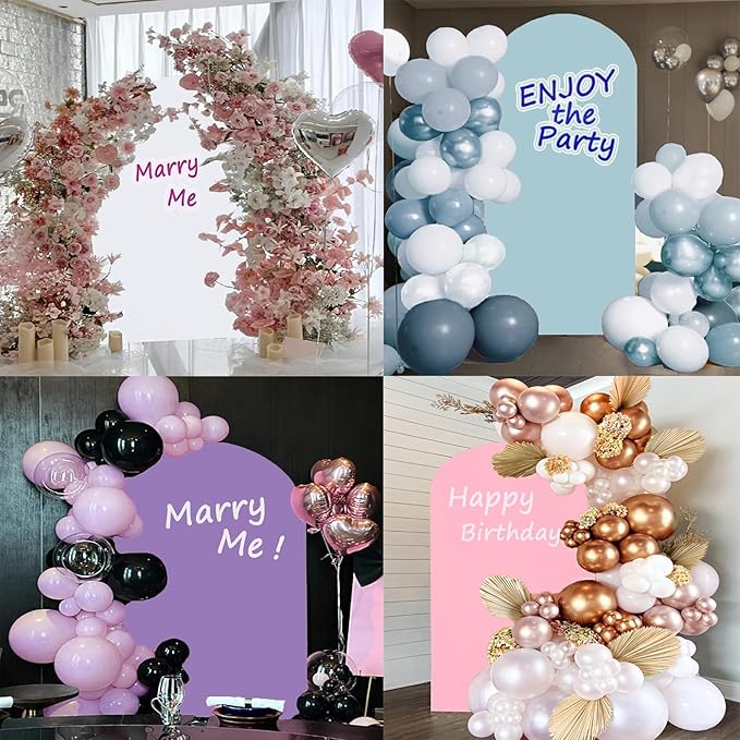 6.6 FT Brown Arch Backdrop Cover, Chocolate Chiara Backdrop Cover, Wedding Arch Cover, Arch Backdrops Stand Cover for Birthday Wedding Photography