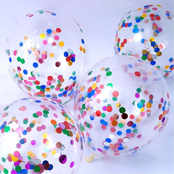 Rainbow Foil Confetti 15000Pcs, containing a mixture of three shapes: circular, heart-shaped,and star shaped Table Confetti for Fill Balloon Wedding Graduation Party Decorations,100g of pack