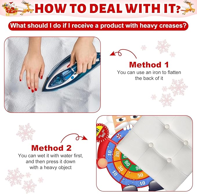 30" Christmas Games Decorations, Large Santa Nutcracker Dart Board Game for Kids with Sticky Balls, Christmas Party Supplies Indoor Outdoor Decor Xmas Birthday Gifts for Boys Girls Stocking Stuffers