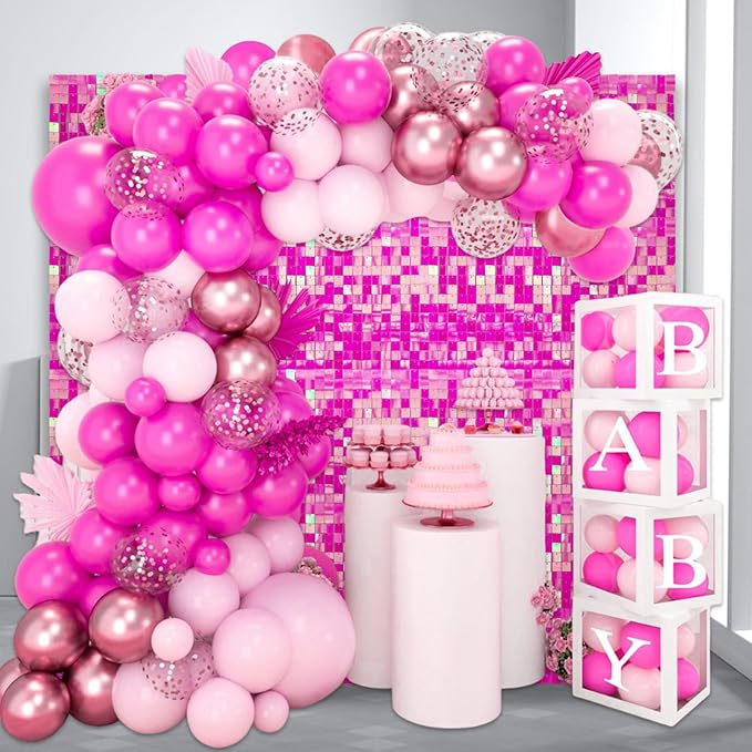 36 PCS Colorful Rose Shimmer Wall Backdrop, Square Sequin Photo Backdrops Panel, Glitter Wall Background for Birthdays, Weddings, Halloween, Engagements, Disco Bachelorette Party Decoration (6FTx6FT)