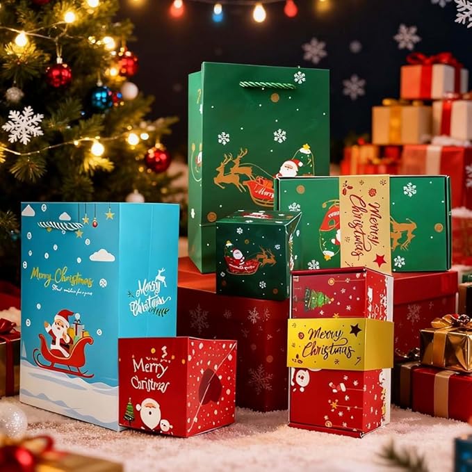 Surprise Gift Box Explosion for Money, New Christmas Surprise Gift Box Unique Folding Bouncing Red Envelope Gift Boxs, Christmas Money Boxs for Birthday Anniversary (20Pcs Sky Blue)