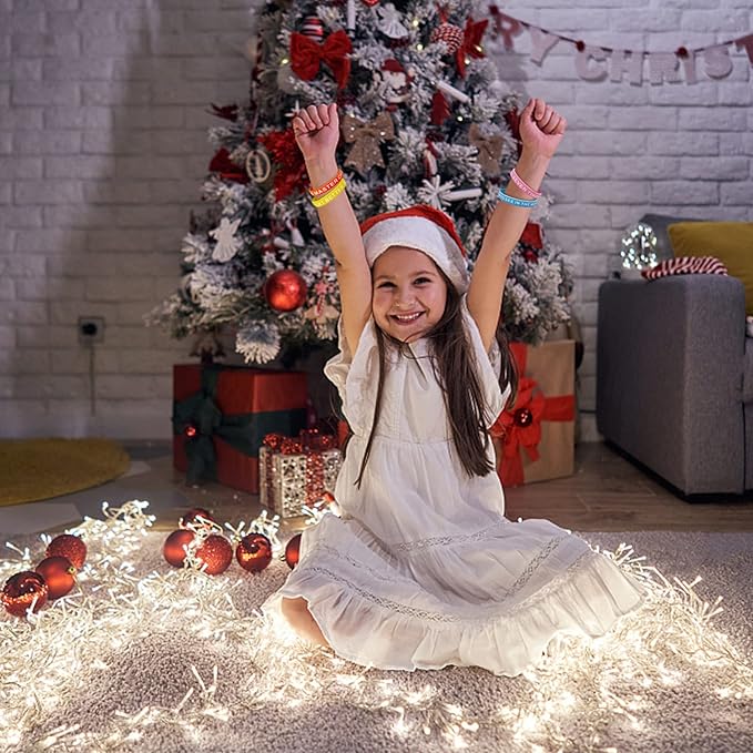 QEERBSIN Motivational Quote Bracelets- 20 Pcs Silicone Bracelets bulk Inspirational Wristbands-Stretch Unisex Wristbands for Student Graduation Gift from Teacher for Kids Children