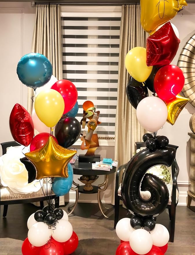 Red Star Balloons, 20Pcs 18 Inch Red Foil Balloons Big Star Shaped Balloon Helium Mylar Star Balloon for Christmas Birthday Anniversary Wedding Valentines Day Party Decorations