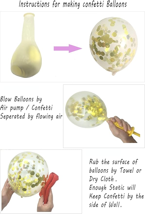 Assorted Pink Gold Metallic Balloons- Bridal Baby Girls Shower Birthday Wedding Party Supplies and Decorations 12inch 50packs (Hot Pink + Gold)