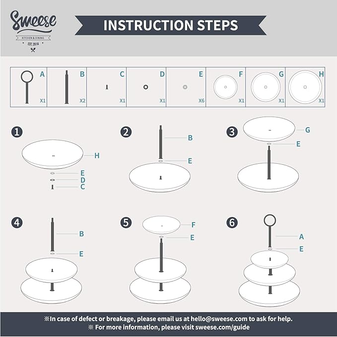 Sweese 3 Tier Cupcake Stand- White Porcelain Cake Stand- Dessert Stand, Tiered Serving Trays for Parties