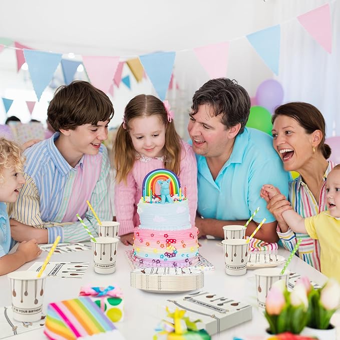 60 PCS It Is Your Birthday Disposable Birthday Party Supplies Set, The Office Merchandise Party Decoration Paper Cups, Plates and Napkins for The Office TV Show Fans Family, Friends and Coworkers