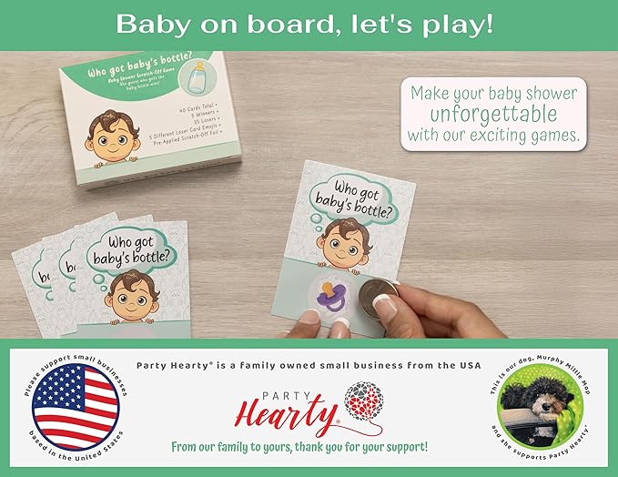Party Hearty Baby Shower Games for Girl and Boy, 40 Emoji Scratch Off Lottery Tickets, Baby Games Ideas, Scratch Off Game