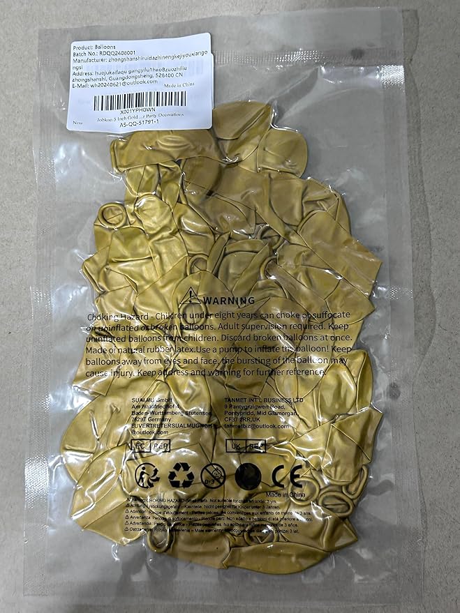 5 Inch Gold Balloons, 60 PCS Gold Metallic Balloon Small Metallic Gold Chrome Balloons 5'' Mini Matte Golden Latex Balloons for Birthday Graduation Anniversary Baby Shower Party Decorations