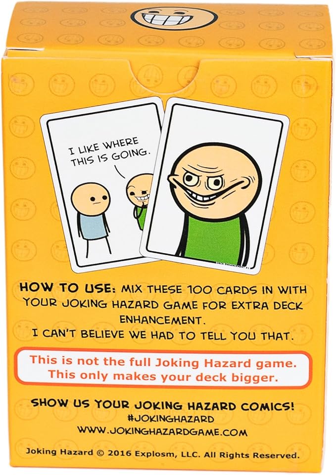 Joking Hazard Deck Enhancement #1 - Expansion Pack for Fun Party Games by Cyanide & Happiness, 100 New Hilarious Comic Cards | Perfect for Game Night