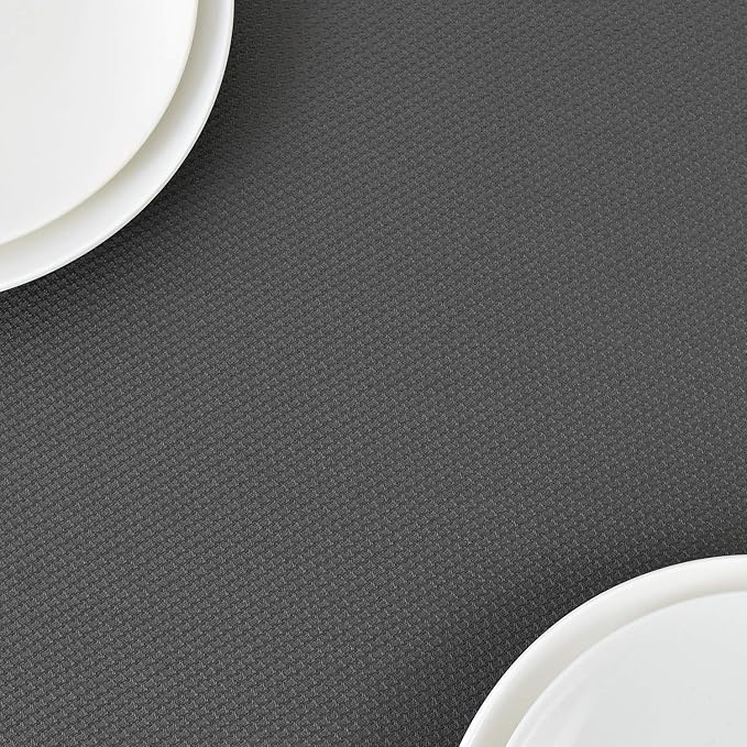maxmill 2 Pack Rectangle 52 x 70 Inch Charcoal Textured Tablecloth Waterproof Spillproof Wrinkle Free Table Cloth, Kitchen Dining Tabletop Decoration, Fabric Table Cover for Outdoor and Indoor Use