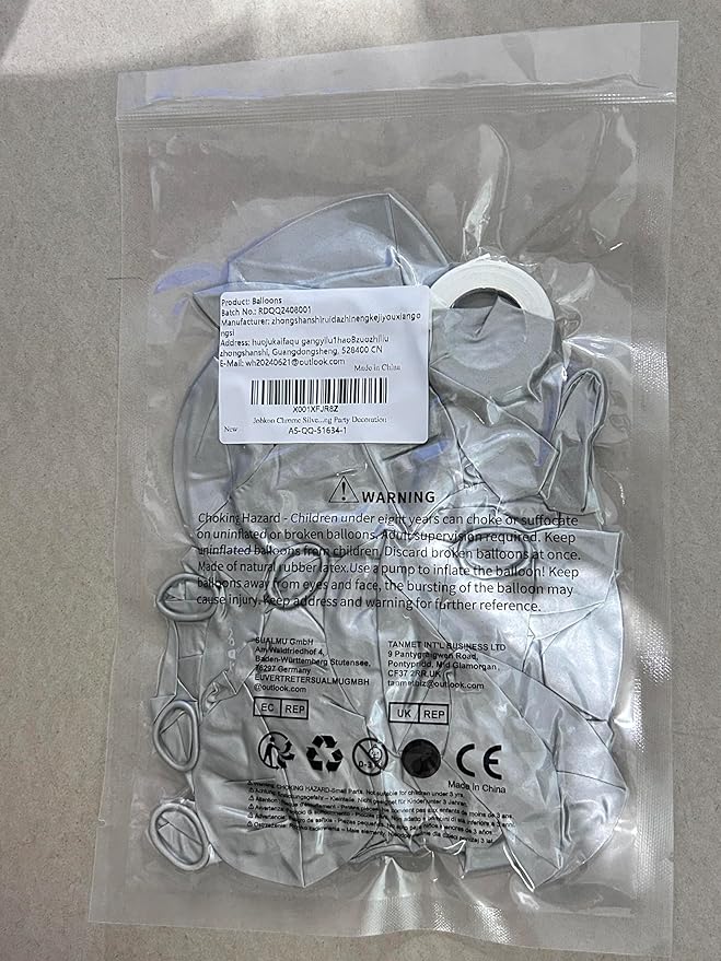 Metallic Silver Balloons - 50pcs, 12 Inch Chrome Silver Latex Balloons for Birthday, Graduation, Anniversary, Wedding & Party Decorations