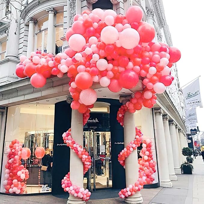 PartyWoo Pink Large Balloons 20 pcs 18 Inch Big Jumbo Giant Matte Rose Hot Watermelon Pink Latex Balloons for Graduation Wedding Baby Shower Princess Bachelorette Birthday Party Decorations Pink-Q11