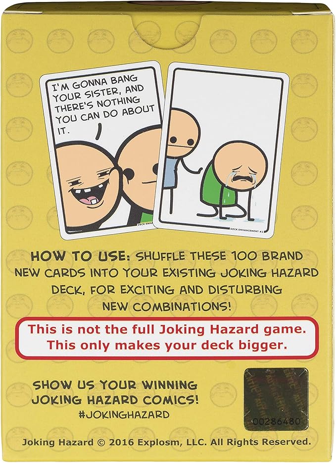 Joking Hazard Deck Enhancement #2 - Expansion Pack for Fun Party Games by Cyanide & Happiness, 100 New Hilarious Comic Cards | Perfect for Game Night | Enhancement #2