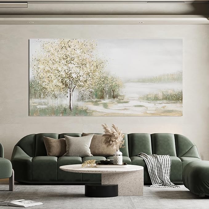 Canvas Wall Art Decor Oversized Landscape Wall Art Decor Green Wall Art for Living Room Natural Canvas Art Wall Decor Oversized Wall Art Prints For Walls Home Office Wall Decorations 39"X78"
