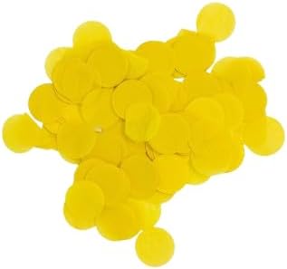 Biodegradable Tissue Paper Confetti Dots, Yellow Color (1 Pound Bag of Confetti)