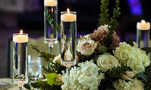 D'light Online Large 3 Inch Ivory Floating Candles Bulk Pack for Events, Centerpieces, Spa, Pool, Home Decor, for Cylinder Vases, Special Occasions and Holiday Decor - (Ivory, Set of 36)