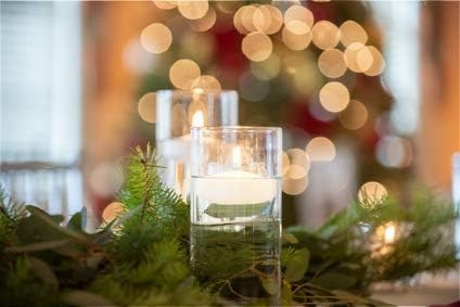 D'light Online Large Off-White 3 Inch Floating Candles for Events, Centerpieces at Weddings, Spa, Pool, Home Décor, for Cylinder Vases and Holiday Decorations - (Set of 36, Pale Ivory)