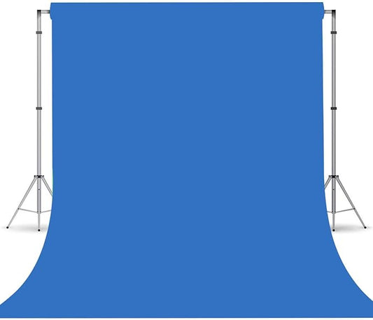 Royal Blue Backdrop, Photo Booth Portrait Photography Backdrops, Studio Blue Screen Backdrop for Photoshoot Streaming Video Shooting, Blue Photo Backdrop 10x10ft