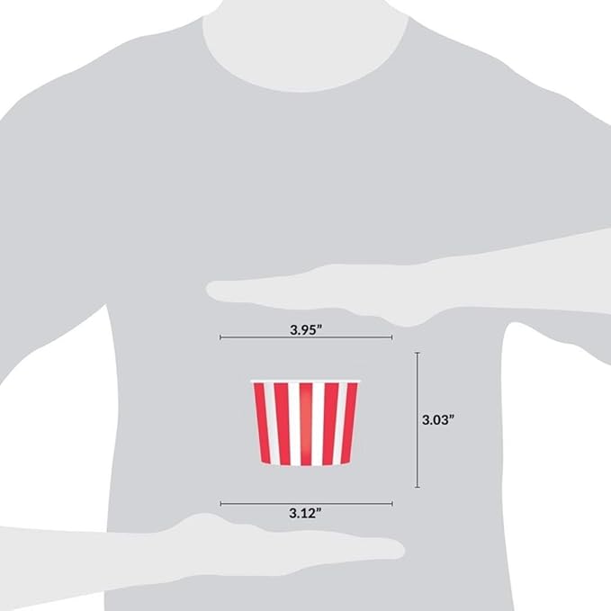 UNIQ 1000-Count 12 oz Disposable Paper Cups Striped Red Color | Perfect for Ice Cream, Yogurt, Gelato, Dessert, Hot & Cold Food | Frozen Dessert Supplies