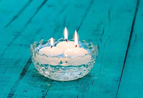 D'light Online Large Off-White 3 Inch Floating Candles Bulk Pack for Events, Weddings, Spa, Home Decor, Special Occasions and Holiday Decorations - (Set of 24, Pale Ivory)