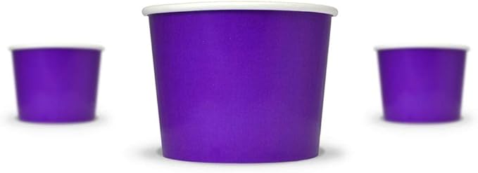 UNIQ [1,000 Count Purple Disposable Ice Cream Bowls - 12 oz Paper Ice Cream Cups Disposable - Perfect For Hot or Cold Foods! Many Colors & Sizes - Ice Cream Bar Supplies Frozen Dessert Supplies