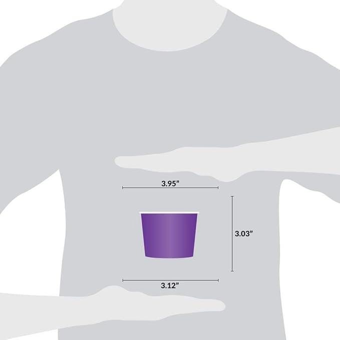 UNIQ [1,000 Count Purple Disposable Ice Cream Bowls - 12 oz Paper Ice Cream Cups Disposable - Perfect For Hot or Cold Foods! Many Colors & Sizes - Ice Cream Bar Supplies Frozen Dessert Supplies