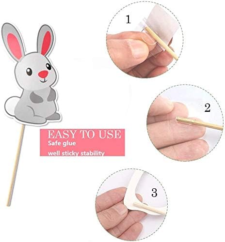 29Pcs DIY Photo Booth Props Kit - Attached Sticks Easter Props for Party Supply with Hat, Glasses, Lips, Mustaches & More Decoration Accessories