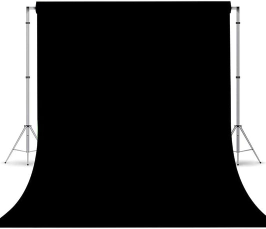 Black Photo Backdrop for Photoshoot, Photo Backdrop Curtain, Black Backdrops for Party Portrait Photoshoots Video Studio 6x9ft