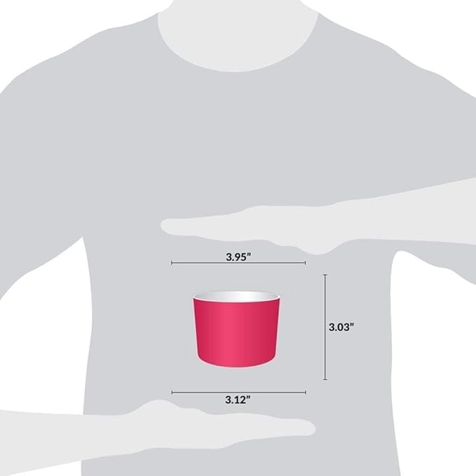 UNIQ [1,000 Count Pink Disposable Ice Cream Bowls - 12 oz Paper Ice Cream Cups Disposable - Perfect For Hot or Cold Foods! Many Colors & Sizes - Ice Cream Bar Supplies Frozen Dessert Supplies