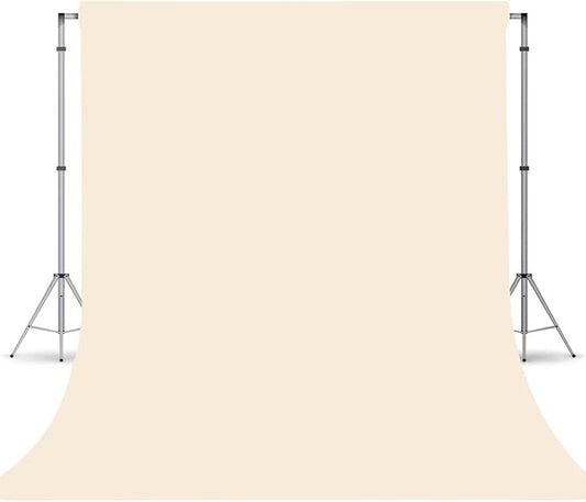 Cream Photography Backdrop for Photoshoot, Photo Backdrop Curtain, Perfect Cream Backdrops for Party Portrait Photoshoots Video Studio 6FTx9FT