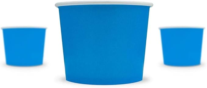 UNIQ 1000-Count 12 oz Disposable Ice Cream Bowls Blue Color | Paper Cups for Hot or Cold Foods, Multiple Sizes | Ice Cream Bar Supplies Frozen Dessert Supplies