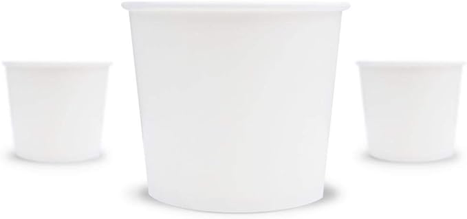UNIQ 1000-Count 12 oz Disposable Ice Cream Bowls White Color | Paper Cups for Hot or Cold Foods, Multiple Colors | Ice Cream Bar Supplies Frozen Dessert Supplies