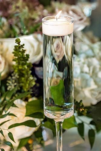 D'light Online Large Off-White 3 Inch Floating Candles for Events, Centerpieces at Weddings, Spa, Pool, Home Décor, for Cylinder Vases and Holiday Decorations - (Set of 36, Pale Ivory)