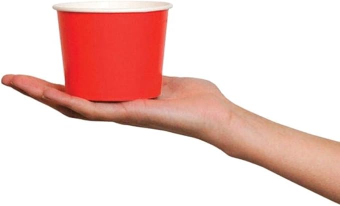 UNIQ [1,000 Count Red Disposable Ice Cream Bowls - 12 oz Paper Ice Cream Cups Disposable - Perfect For Hot or Cold Foods! Many Colors & Sizes - Ice Cream Bar Supplies Frozen Dessert Supplies